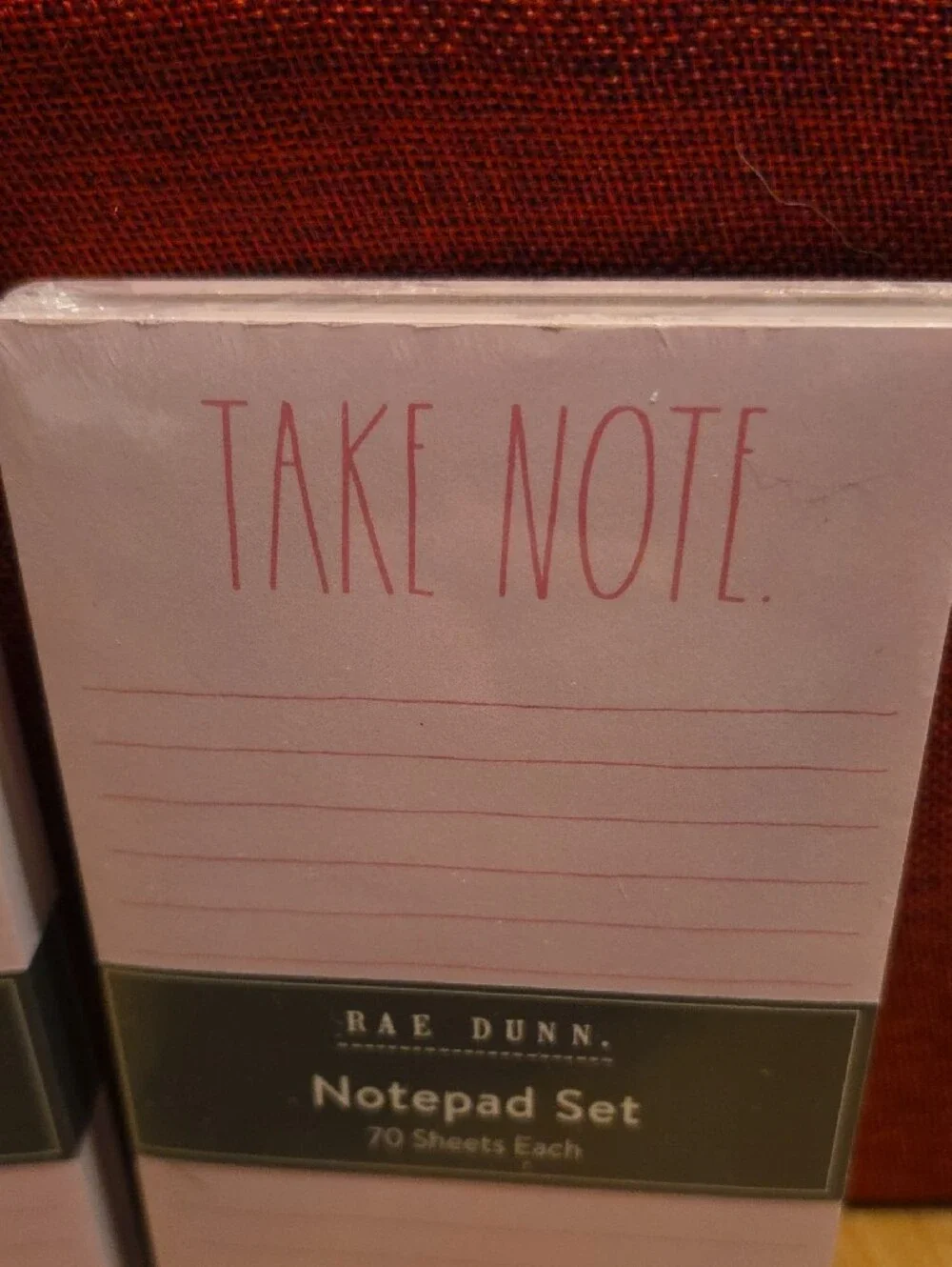 Rae Dunn Pink Notepad Set - 2-Pack
